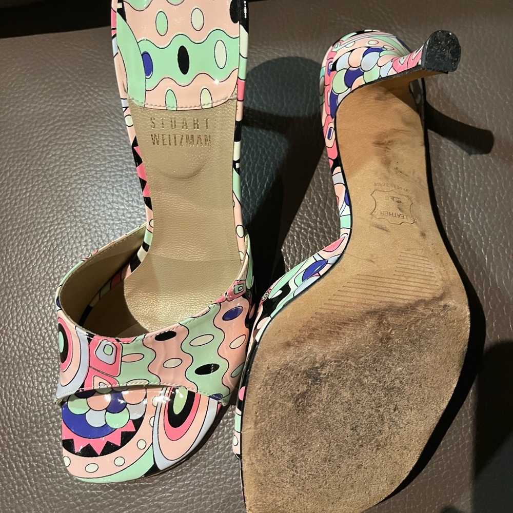 Stuart Weitzman Multi-Color Mule Size 8 - image 4
